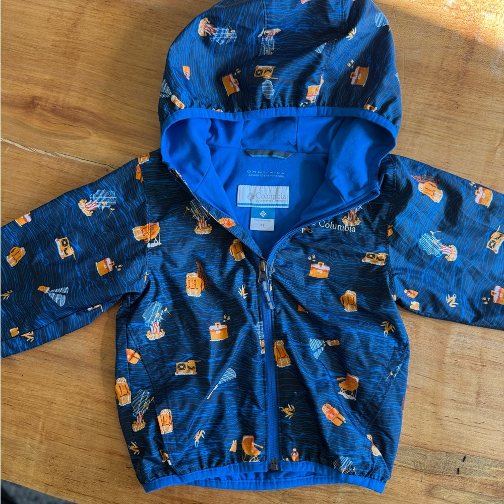 Columbia Kids' Blue Jacket with Orange Accents